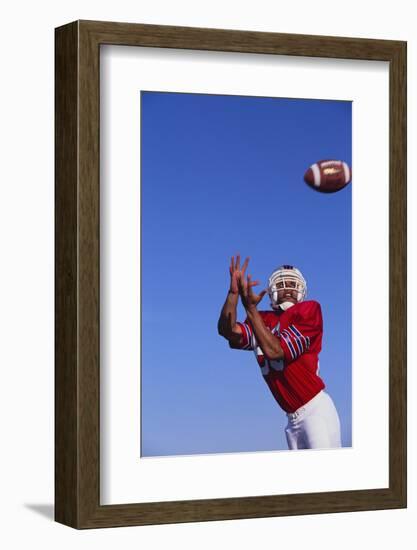 Football Player Catching a Football-DLILLC-Framed Photographic Print