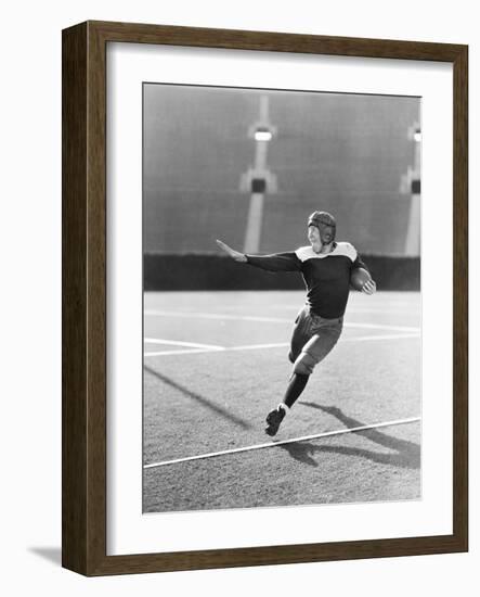 Football Player Running with Ball-null-Framed Photo