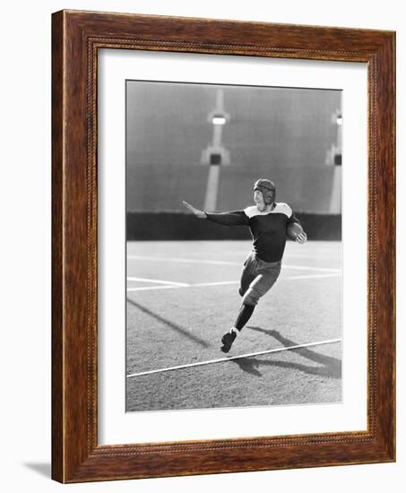 Football Player Running with Ball-null-Framed Photo