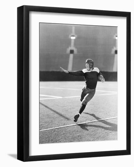 Football Player Running with Ball-null-Framed Photo