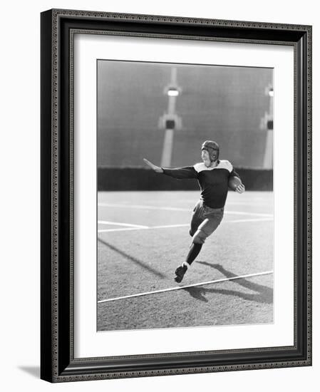 Football Player Running with Ball-null-Framed Photo