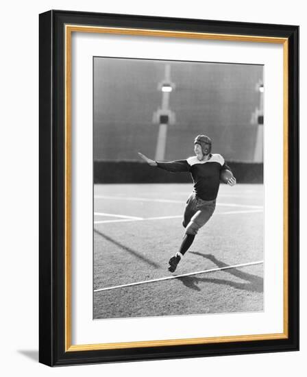 Football Player Running with Ball-null-Framed Photo