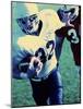 Football Player Running with The Ball-null-Mounted Photographic Print