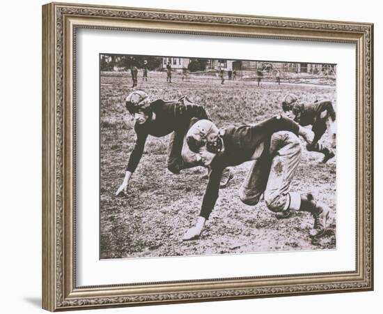 Football Players, Early 1900S-Marvin Boland-Framed Giclee Print