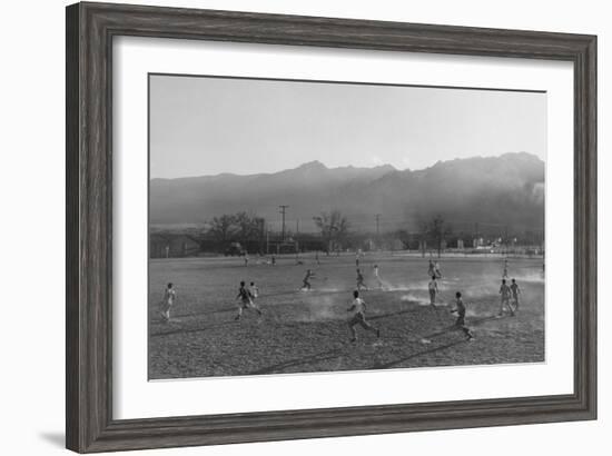 Football Practice-Ansel Adams-Framed Art Print