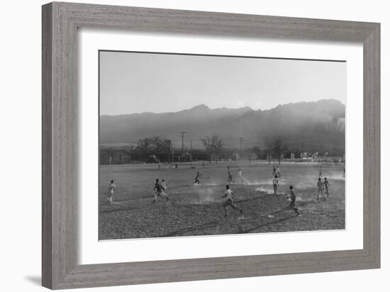 Football Practice-Ansel Adams-Framed Art Print