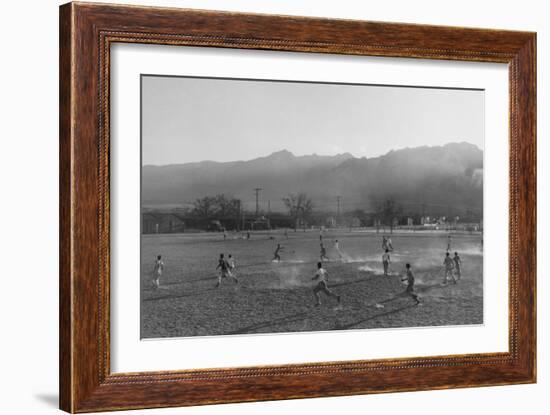 Football Practice-Ansel Adams-Framed Art Print