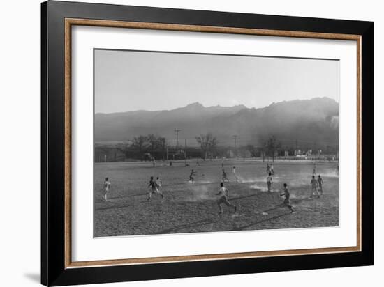 Football Practice-Ansel Adams-Framed Art Print