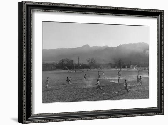 Football Practice-Ansel Adams-Framed Art Print