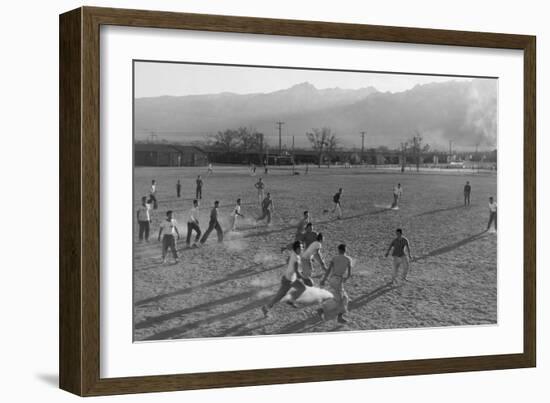 Football Practice-Ansel Adams-Framed Art Print