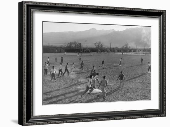 Football Practice-Ansel Adams-Framed Art Print