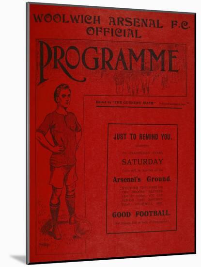 Football Programme-null-Mounted Giclee Print