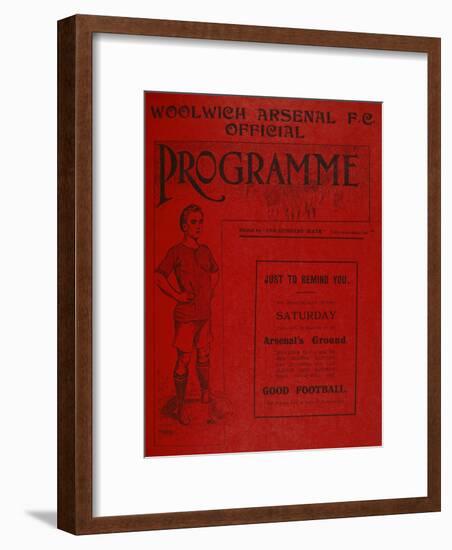 Football Programme-null-Framed Premium Giclee Print