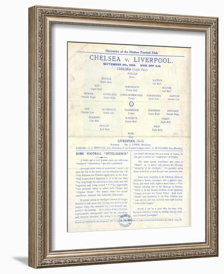 Football Programme-null-Framed Giclee Print