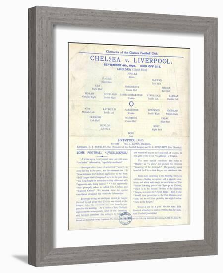 Football Programme-null-Framed Giclee Print