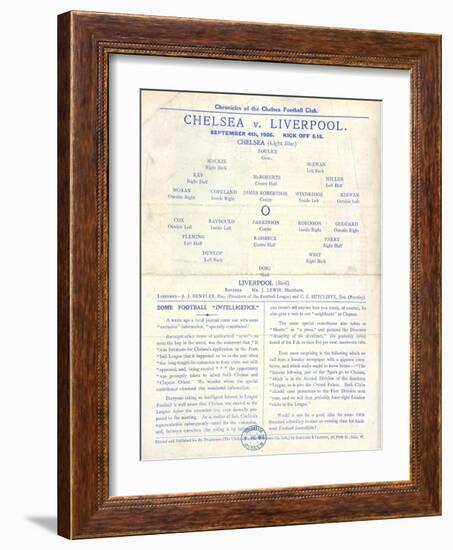 Football Programme-null-Framed Giclee Print