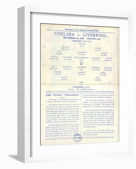 Football Programme-null-Framed Giclee Print