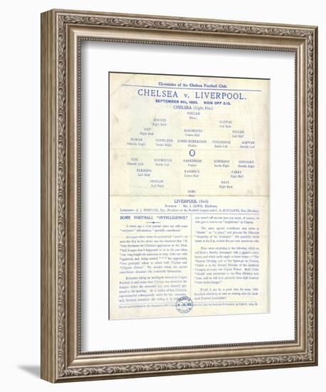 Football Programme-null-Framed Giclee Print