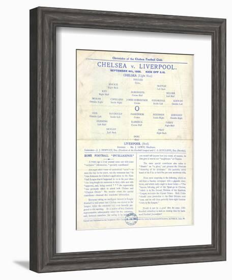 Football Programme-null-Framed Giclee Print