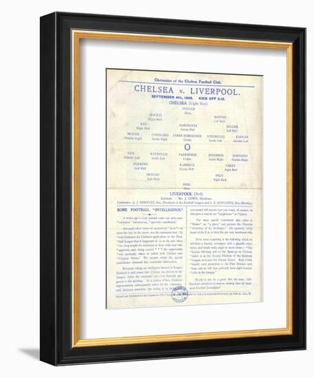 Football Programme-null-Framed Giclee Print