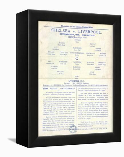 Football Programme-null-Framed Premier Image Canvas