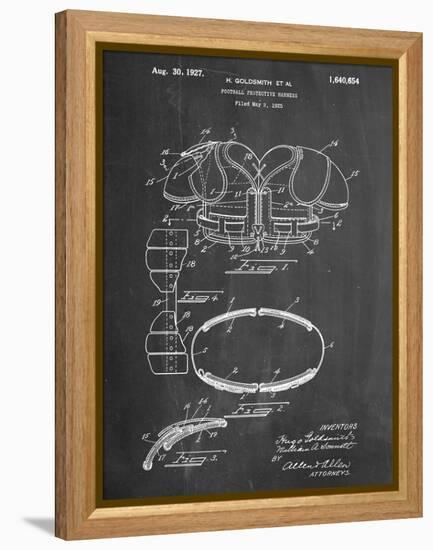 Football Shoulder Pads Patent-null-Framed Stretched Canvas