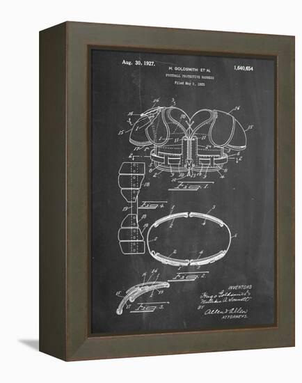 Football Shoulder Pads Patent-null-Framed Stretched Canvas