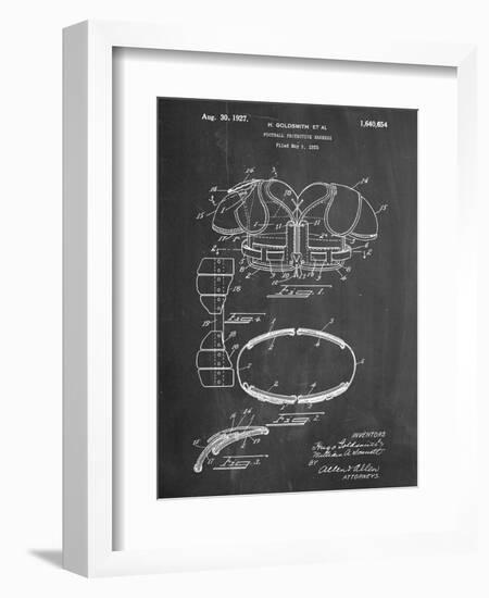 Football Shoulder Pads Patent-null-Framed Premium Giclee Print