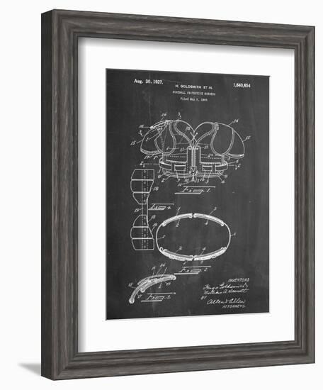 Football Shoulder Pads Patent-null-Framed Art Print