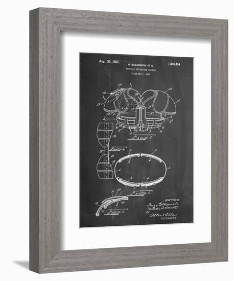 Football Shoulder Pads Patent-null-Framed Art Print