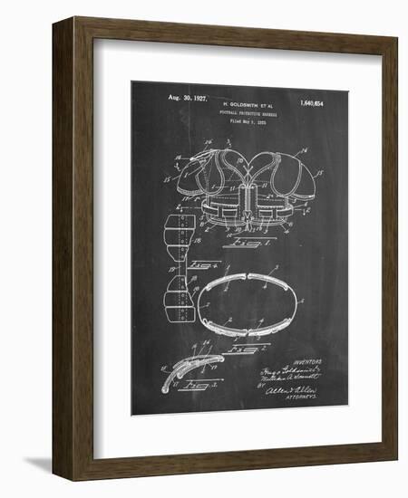 Football Shoulder Pads Patent-null-Framed Art Print