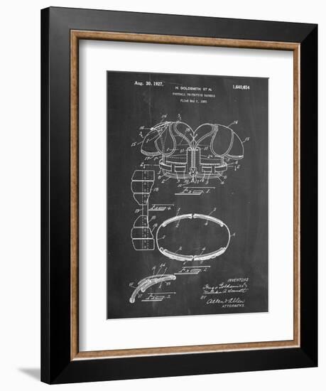 Football Shoulder Pads Patent-null-Framed Art Print