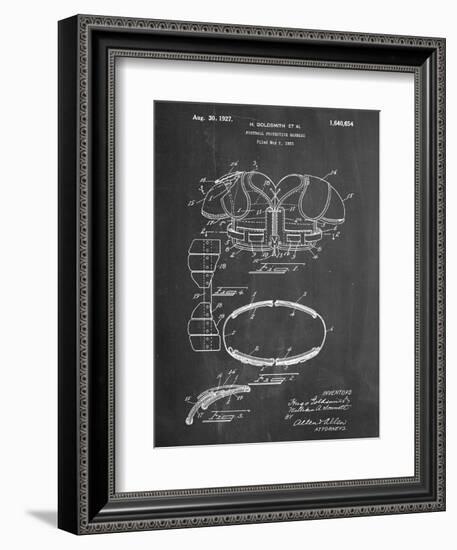 Football Shoulder Pads Patent-null-Framed Art Print