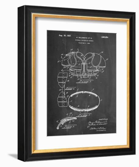 Football Shoulder Pads Patent-null-Framed Art Print