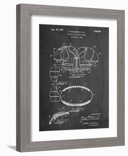 Football Shoulder Pads Patent-null-Framed Art Print