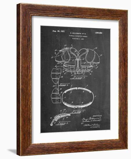 Football Shoulder Pads Patent-null-Framed Art Print