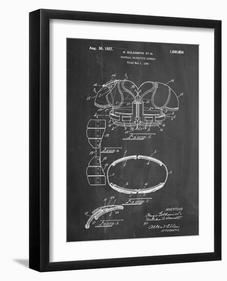 Football Shoulder Pads Patent-null-Framed Art Print