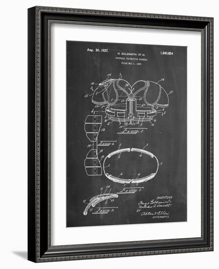 Football Shoulder Pads Patent-null-Framed Art Print