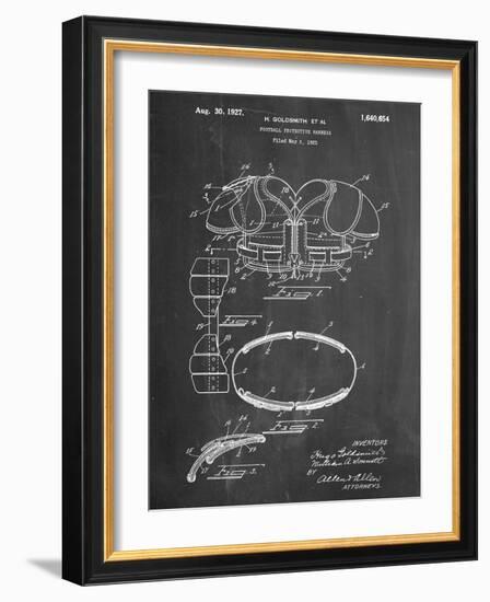 Football Shoulder Pads Patent-null-Framed Art Print