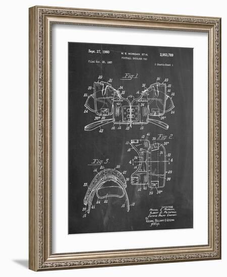 Football Shoulder Pads Patent-null-Framed Art Print