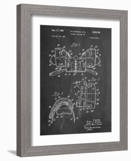 Football Shoulder Pads Patent-null-Framed Art Print