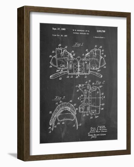 Football Shoulder Pads Patent-null-Framed Art Print