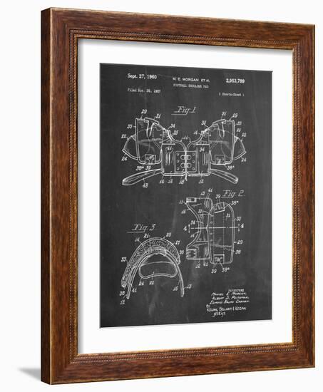 Football Shoulder Pads Patent-null-Framed Art Print