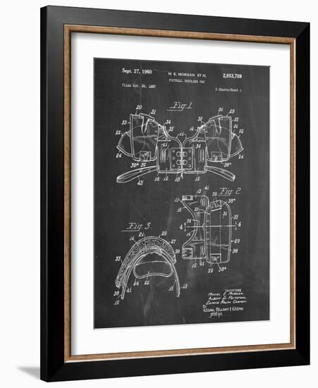 Football Shoulder Pads Patent-null-Framed Art Print