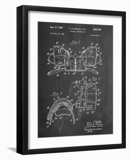 Football Shoulder Pads Patent-null-Framed Art Print