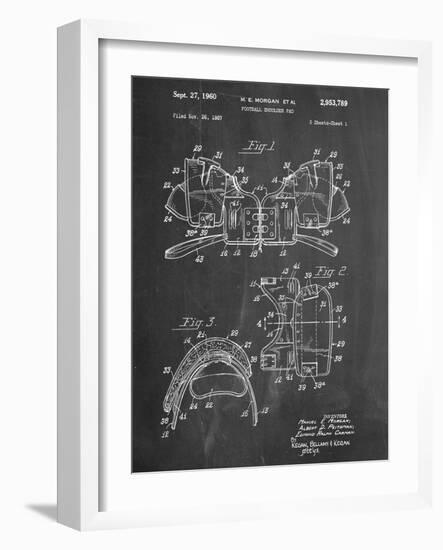 Football Shoulder Pads Patent-null-Framed Art Print