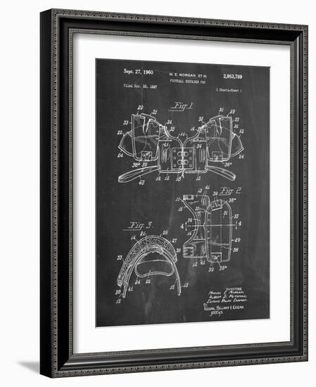 Football Shoulder Pads Patent-null-Framed Art Print