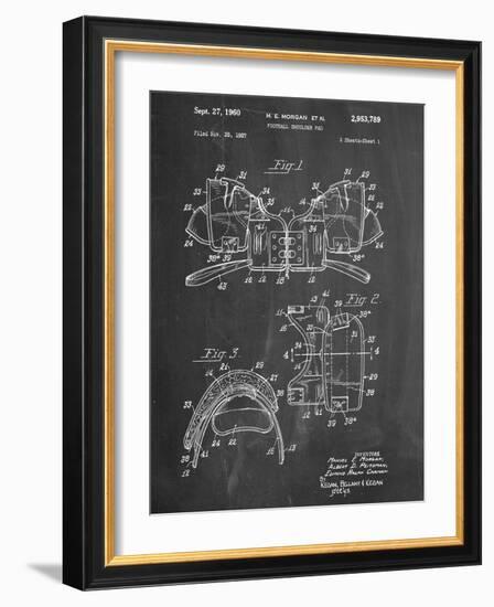 Football Shoulder Pads Patent-null-Framed Art Print