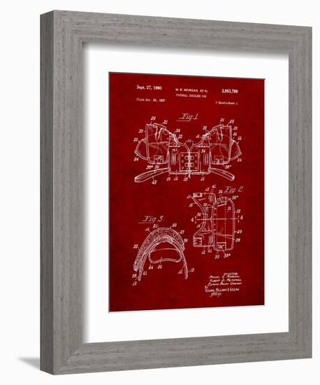 Football Shoulder Pads Patent-Cole Borders-Framed Premium Giclee Print