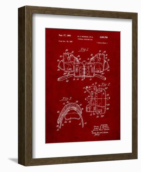 Football Shoulder Pads Patent-Cole Borders-Framed Premium Giclee Print